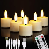 FPOO LED tea lights front view show compact design for safe, versatile decor.