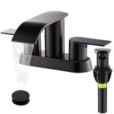 Fransiton waterfall bathroom faucet in oil rubbed bronze for a modern, spa-like sink