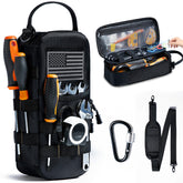 FRECOLSH heavy-duty small tool bag with magnetic dividers for secure tool organization.
