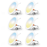 FREELICHT six-pack LED can lights showing selectable color temperatures for flexible ambience