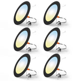 FREELICHT 6-pack LED recessed lights with 6 inch housing for easy ceiling installation