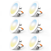 Freelicht 6-pack 4-inch LED can light with selectable colors for customizable ambiance