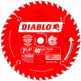 Freud Diablo finishing blade 7-1/4 inch for smooth crosscuts in hardwood.