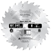 Freud LM72M010 blade closeup showing flat-top teeth for clean glue-line cuts