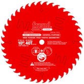 Freud P410 Premier Fusion blade exterior view highlights robust construction for versatile cuts
