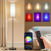 FRIDEKO HOME floor lamp displays dynamic RGB mode for vibrant room ambience.