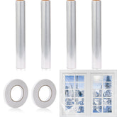 Frienda four-roll window insulation kit with clear 62 x 210 inch film for winter warmth.