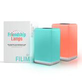 FriendLi by Filimin set of 2 lamps glowing in vivid color signals connection.