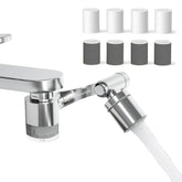 Frizzlife FF1440 aerator swivels for easy kitchen use and reduced splatter.