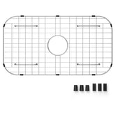 Frsmvati sink grid with centered drain protects the sink bottom