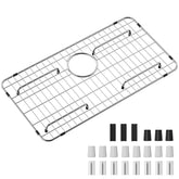 Frsmvati 26x14 rear-drain sink grid protects bottom and promotes drainage