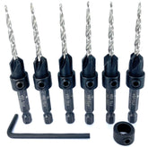 FTG USA 6pc countersink set with #45 cutter for smooth countersinking