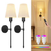 FULEN wall sconce with remote control for easy lighting adjustments