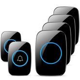 FullHouse wireless doorbell front door push button close-up, quick outdoor installation.