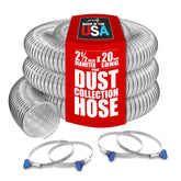 Fulton PVC dust hose with clear view for easy clog detection.