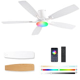 FUMLTP ceiling fan with lights and remote control enables easy operation from anywhere