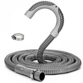 Funmit 8ft drain hose extends to floor drain for easy setup.