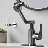 FunnyAir bathroom faucet with 1080-degree rotation for easy reach during washing