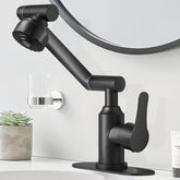 FunnyAir black faucet with 1080° rotatable head for versatile positioning.