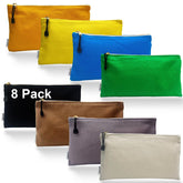 FunOwlet eight pack canvas tool bags front view for color coded organization
