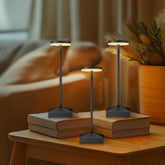FUNTAPHANTA mini lamp black side view, compact cordless lighting for small spaces