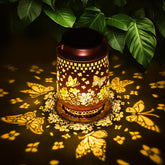 Fussion Butterfly Lantern garden decor glows softly at dusk for cozy evenings.