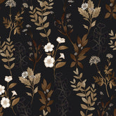 Fvlow Black Gold Leaf wallpaper roll with metallic detail and easy peel-and-stick application