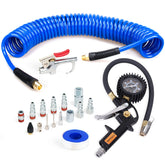 FYPower 18-piece kit hose and gauge for precise tire inflation.