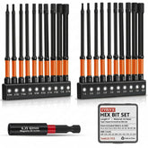 FYRIXY 20-piece 4-inch hex bits with CNC tips for precise driving