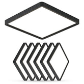 FY Wisdom Fly Lighting 12inch square LED flush mount top view shows slim profile and even illumination.