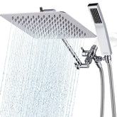 G-Promise all-metal 10-inch dual square rain head for a luxurious shower experience