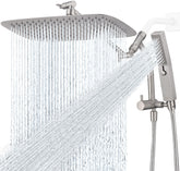 G-Promise all-metal 14-inch rainfall showerhead delivers wide coverage for a refreshing shower.