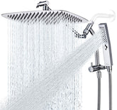 G-Promise all-metal 14-inch rainfall head delivers wide coverage for a spa-like shower.