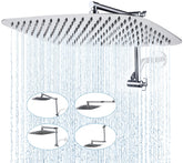 G-Promise All Metal 16-Inch Rain Shower Head with wide face for full-body coverage