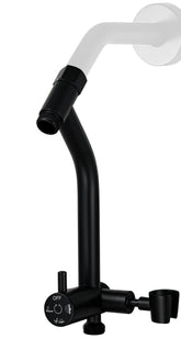 G-Promise metal shower diverter with low handheld holder for easy reach.