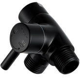 G-Promise solid metal diverter close-up in matte black finish for durability