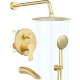 Gabrylly rain shower head 10in delivers broad coverage for a spa-like shower