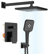 Gabrylly shower system 10 inch rain head delivers wide coverage for a spa like rinse at home