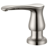 GAGALIFE Brushed Nickel kitchen sink soap dispenser with 17 oz bottle, easy top refill