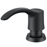 GAGALIFE kitchen sink dispenser in matte black, front view for easy access and stylish update.