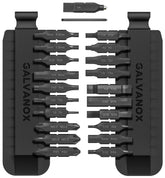 GALVANOX 22pc flat bit kit for Leatherman close-up illustrates secure fit