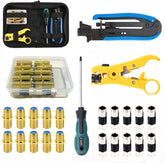 Gaobige coax crimp tool kit front view showing compact, portable design for indoor installs