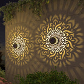Gardencave mandala fence light adds warm ambience to fences with decorative design