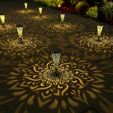 Gardencave outdoor pathway solar lights with warm glow for safe evening strolls.