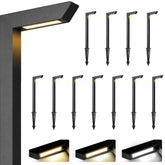 Gardencoin 3CCT LED pathway light, front view, sturdy stake for outdoor walking safety.