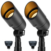 Gardencoin low-voltage spotlight assembly shows quick setup and focused landscape illumination