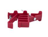 Gardner Bender MCS-100W staple on a stud secures NM, coaxial, and Cat5 cables.