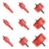 Garhwal bi-metal hole saw kit 9-pcs for fast cuts in wood and drywall