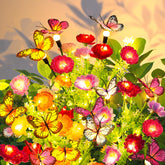 Garpar solar butterflies and flowers 3-pack lights up gardens at night