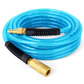 GASHER 1/4in x 25ft air hose with brass and PU construction for durability